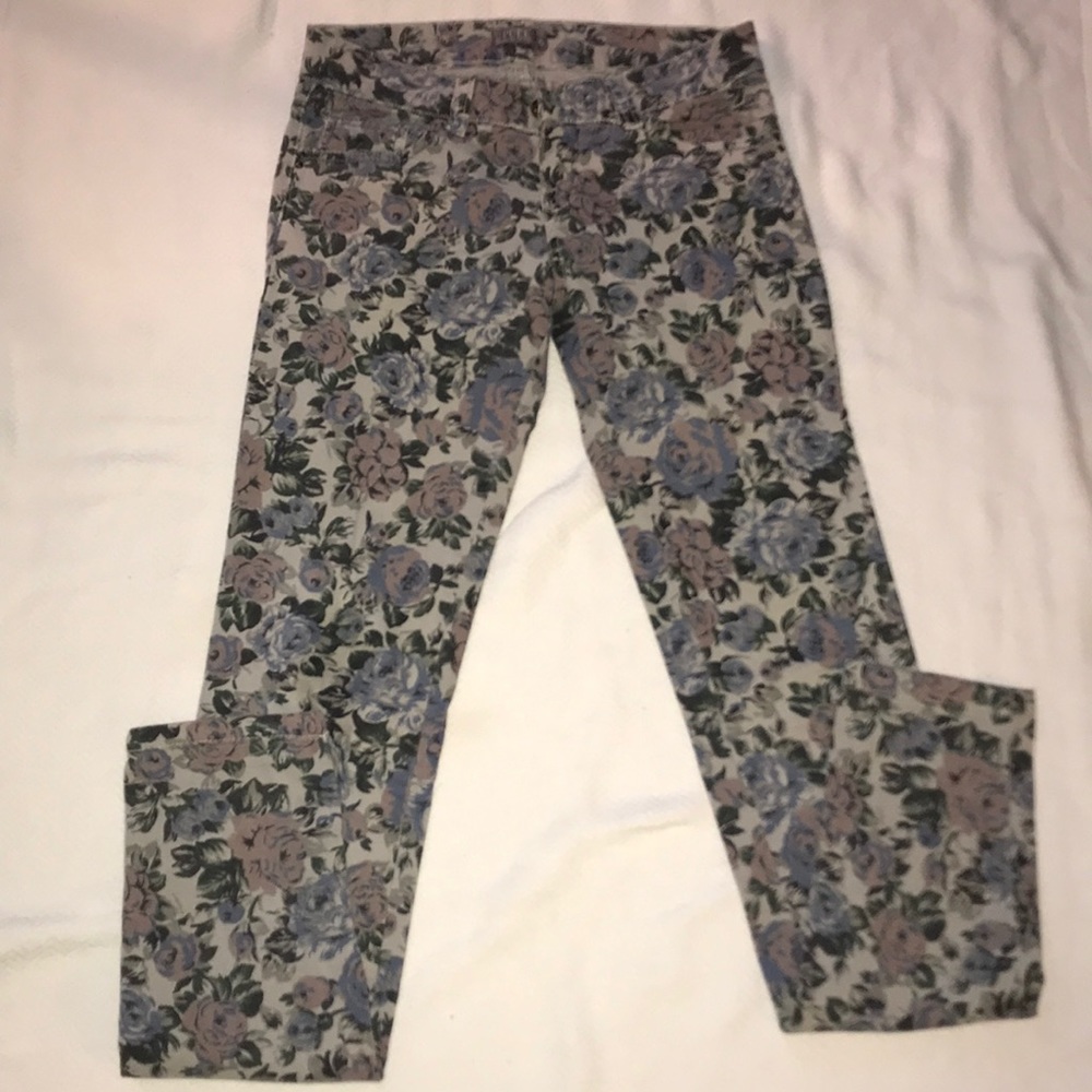 Pull and Bear floral print jeans